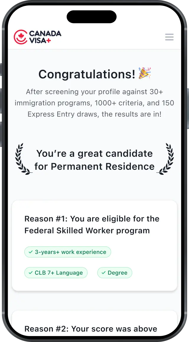 CanadaVisa+ app screenshot